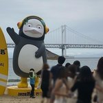 [댓글부탁해] 광안리 펭특이 <b>동상</b>이랑 사진찍으려고 줄서있는 사람들