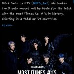 방탄 블랙<b>스완</b> 103개국 1위