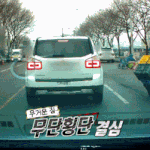 무단횡단을 결심한 아줌마 .<b>gif</b>