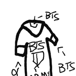 <b>BTS</b> 티셔츠 그려봤는데 디자인 어때?(발퀄)