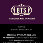[방탄소년단] 새로운 멤버쉽 공지
