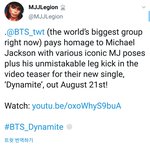 [방탄소년단] +)마2클ㅈ슨님 팬계정에서 타니들 티저보고