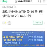 코로나 <b>확진</b>자 397명