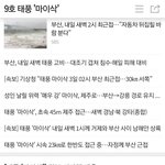 [TXT모아] 태풍영향 지방은 오늘밤부터 수도권은 낼이른새벽부터