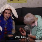 [EXO] 토끼 모잔데 춘장립에 <b>반쪽</b> 볼터치라니ㅋㅋㅋㅋ