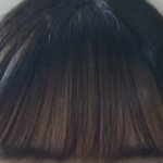 내 앞머리 진짜 개 <b>가지런</b> 하지 않니