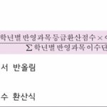 얘들아 내신 산출 계산법 좀 도와줘ㅠㅠㅠ