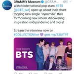 방탄 그래미뮤지엄 인터뷰, 다이너마이트 공연