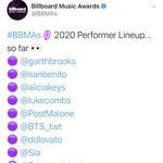 [방탄소년단] 넬<b>보드</b> 퍼포머 라인업 봐