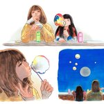 색감 뛰어난 일러스트 <b>수작업</b> 과정
