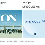 [방탄소년단] <b>On</b>에서 life goes <b>on</b>이 됐네