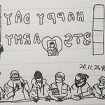 [방탄소년단] 이삐들 아까 브웩 <b>한</b>거 그려봤어