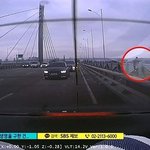 다리난간에 매달린 여성… <b>차들</b>이 멈췄고, 그를 살렸다