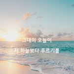 [감성글] 그대의 오늘이 저 하늘보다 푸르기를