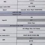 [NCT즌] 큐시트 일부 떴대