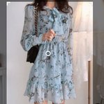 [댓글부탁해] 이 <b>소라</b>색 꽃무늬 원피스 어때?