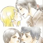 [진격의거인] 얘네 입으로 <b>막대</b>옮기기 게임 봄? ㅜㅜㅜ