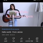 [이것좀봐줘] 제니 개인 유튜브 <b>채널</b> 열었다