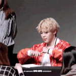 방탄 지민이 팬싸때 팬하고