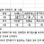[방탈죄송] 회사에서 올해 <b>연차</b>대체 한다고 하는데요...궁금한점