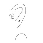 귓볼 조카 사선으로 뚫렸는데