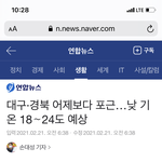 [이것좀봐줘] 대구 낮 <b>기온</b> 24도 실화냐