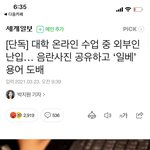 [방탈죄송] 대학 온라인 수업 중 음란사진 공유하고 ‘일베’ <b>용어</b>...