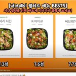 다이어트용 서브웨이 <b>메뉴</b> 2탄! (샐러드 정리)