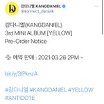 [강다니엘] 강다니엘 3rd 미니앨범[YELLOW] 예판 공지