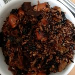 <b>심혈</b>을 기울여 만든 고기+비엔나+상추 볶음밥