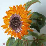 [문인화] 묵당박병배 <b>재물</b>을 불러오는 꽃 해바라기 문인화 감상