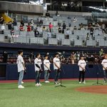 오메가엑스, 불꽃 영웅투 (애국가, 시구)