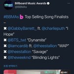 방탄 빌보드 뮤직어워드 <b>노미</b> 목록