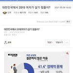 [질문] 한국에서 20대여자로 살기 힘들어??
