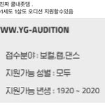 <b>YG</b> 오디션 신청연령