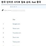 [이것좀봐줘] 중국 애들이 제일 많이 <b>검색</b>한 사이트들