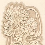 [가죽공예] 가죽 공예-해바라기 <b>카빙</b>(가죽<b>카빙</b>)