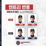[<b>두산</b>] 6. 12 <b>두산</b> 베어스 엔트리 변동 + 라인업