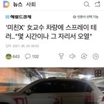 <b>테러</b>받은 교수 사건을 묻는 남경찰들
