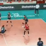 실점한 후 공 개때리는 김연경. <b>gif</b>