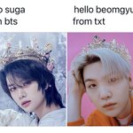 방탄 <b>슈가</b> 옆에 투바투 범규 두니깐