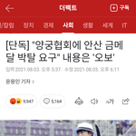 [댓글부탁해] 안산 선수 이거 맞나