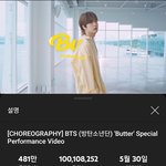 [방탄소년단] 버터 스페셜 <b>퍼포먼스</b>비디오 1억뷰 ㅊㅊ