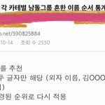 [펜타곤] 2017년도 글인데 애들 흔한 이름 순서