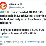 방탄 음반 <b>누적</b> 3천만장 <b>판매</b> 돌파