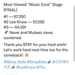 [스키즈] 음악<b>중심</b> 리노 영상 2위❗️