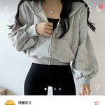 <b>크롭</b>후드집업 추반좀