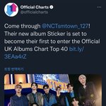 [NCT칠프] 우리 <b>uk</b> 앨범차트 탑40에 올랐대 + 이거 예측순위래...