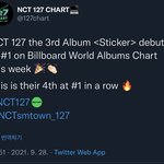 [NCT칠프] <b>빌보드</b> 월드앨범차트 1위