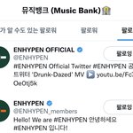 [엔하이픈] 뮤직<b>뱅크</b>에서 팔로우 했넹
